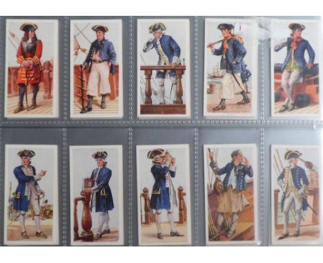 Cigarette cards, a collection of 8 Naval &amp; Military sets, Wills, Nelson Series, (fair/gd), Churchman's, Warriors of All N