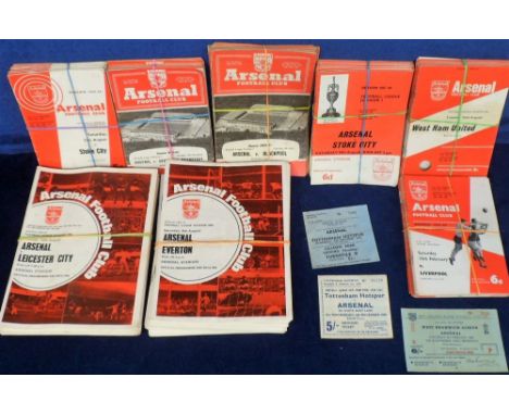 Football programmes etc, Arsenal FC, a comprehensive collection of home programmes 1960/61 - 1969/70 inc. Friendlies, League,