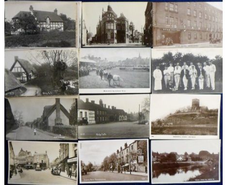 Postcards, Worcestershire, a good collection of approx 80 cards of Worcestershire with many RP's (56), street scenes and vill