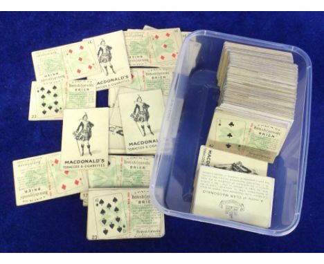 Cigarette cards, Canada, Macdonald, approx 200 playing card issues (mixed condition, fair/gd)