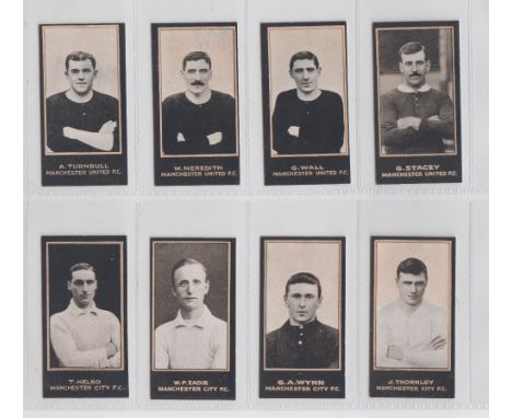 Cigarette cards, Smith's, Footballers (Titled, light blue backs) 8 type cards, Manchester United (4) Turnbull (no 14), Meredi