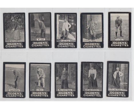 Cigarette cards, Ogden's Tabs, General Interest (Item 97-2, Golf) (set, 15 cards) inc. Morris, Vardon, Braid etc (some minor 