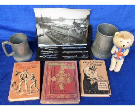 Collectables, mixed selection inc. 2 pewter rowing tankards 'Putney Amateur Regatta 1933' impressed crown &amp; rose, also LR