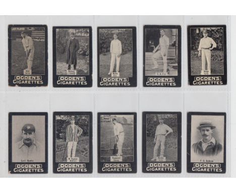 Cigarette cards, Ogden's Tabs, General Interest (Item 97-2, Cricket) (set, 21 cards) (1 fair (Abel), 1 with name to back (Lor
