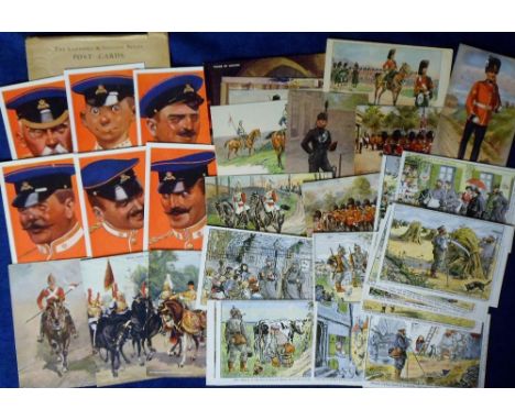 Postcards, Military Art, a selection of 32 cards inc. 'A Garrison Libel' (set 6) published Lawrence &amp; Jellicoe, (original