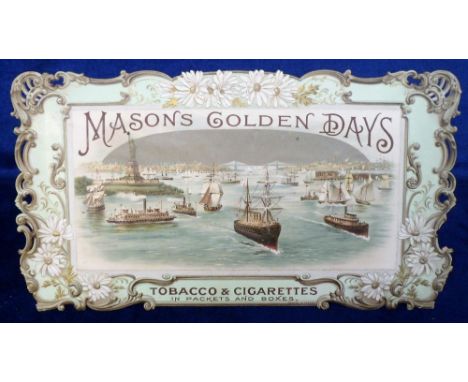 Tobacco issue, Mason's, superb die-cut, hold-to-the light advertising card, 'Mason's Golden Days Tobacco &amp; Cigarettes', s