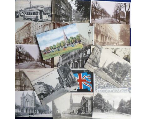 Postcards, West London, a selection of 19 cards inc RP's of The Grove Hammersmith (2), Berkeley Sq, Earls Court Rd, Princes G