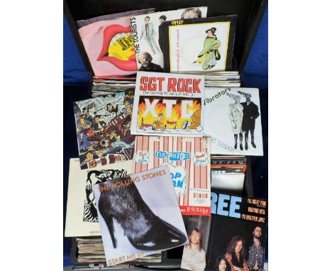 Vinyl Records, a collection of approx 400 45rpm singles, mostly 1970/80's, many with picture sleeves, artists inc. The Rollin