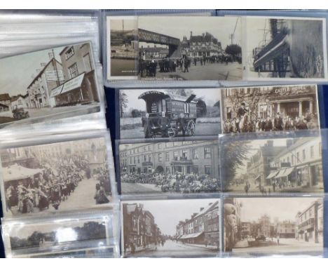 Postcards, Somerset, a collection of approx 200 cards, RP's and printed, with several street scenes &amp; other animated imag