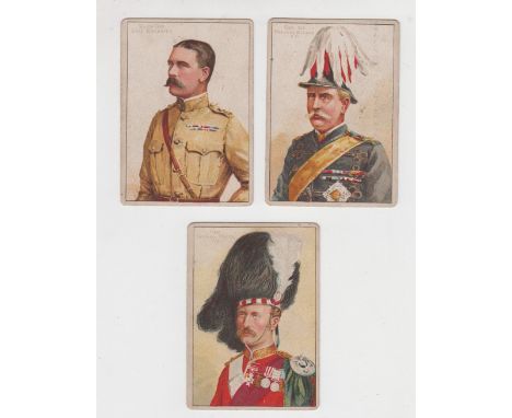 Trade cards, Colman's Mustard, Boer War Celebrities, playing card style, 3 cards, Gen Sir Redvers Buller VC, Major Gen Lord K