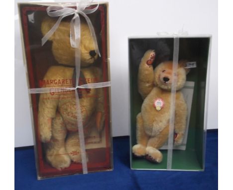 Toys, Steiff, two limited edition Steiff Museum boxed replica limited bears purchased in Germany, 'Margarete Steiff' (1903) &