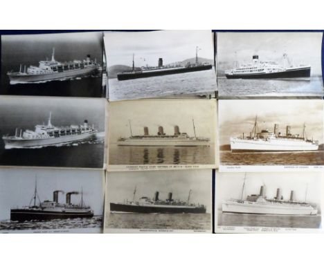 Postcards, Shipping, a selection of 40+ cards of Liners inc. Shaw Savill Line (21) inc. interiors of Dominion Monarch (10), C