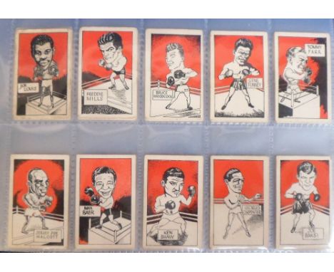 Cigarette &amp; trade cards, Boxing, selection of various sets, part sets &amp; odds in modern album inc. Cummings Famous Fig