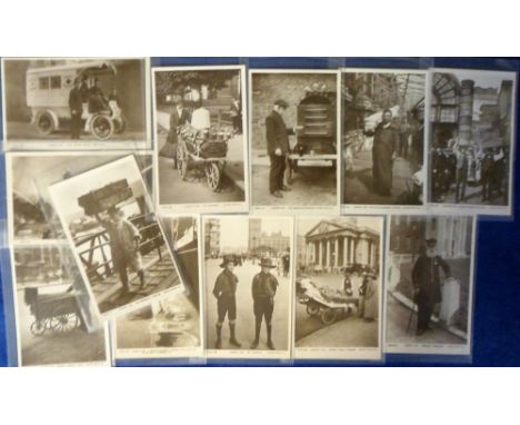 Postcards, London Life, a selection of 12 cards from the Rotary Series 10513, cards are numbered 26-29 inclusive and 31-38 in
