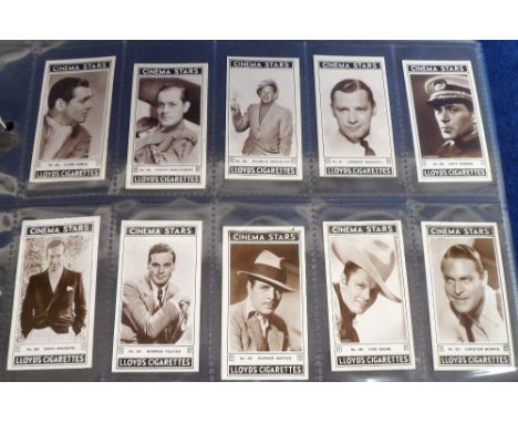 Cigarette cards, a modern album containing 13 sets inc. Lloyd Cinema Stars (28-54) (27 cards), May Queen Interest Pictures (1
