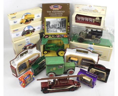 A large collection of models to include Corgi Classics, Days Gone, Billy Smarts Circus, (boxed), a Perkkup tin plate van, scr