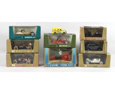 A collection of 6 Brumm vintage Racing Cars, to include No. R9 Coppa Florio, R26 ALFA, Ri9 Blitzen, R4 Cyclecar Darmont, R8 C
