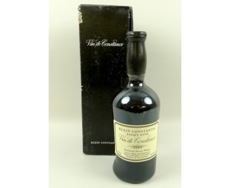 A 500ml bottle of Klein Constantina Estate wine, Vin de Constance, South Africa, 1994, in presentation box.