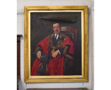 John William Brooke (1853-1919)Portrait of Alderman Matthew Walker, J.P Second Mayor of PudseySigned, oil on canvas; together