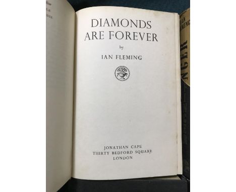 Fleming, Ian. Diamonds are Forever, first edition, Contents page mis-numbered, original yellow cloth, stained, 8vo, London: J
