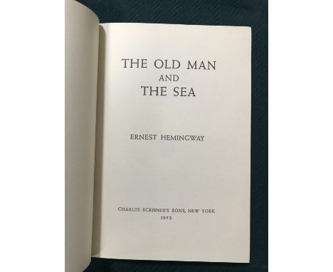Hemingway, Ernest. The Old Man and the Sea, first edition, free-endpaper inscribed by a previous owner, original cloth, dust-