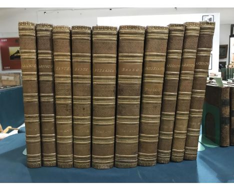Bodoni, Giambattista and the Amoretti Brothers. Ariosto, Lodovico. L'Orlando Furioso, 5 volumes, engraved portrait frontispie