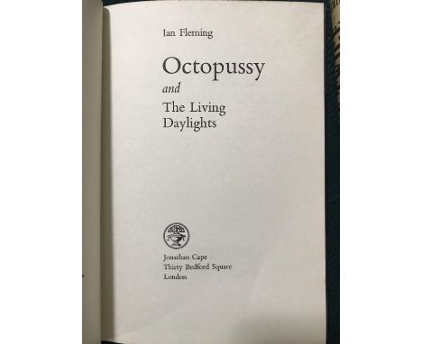 Fleming, Ian. Octopussy and the Living Daylights, first edition, light spotting, particularly to fore-edge, original cloth, d