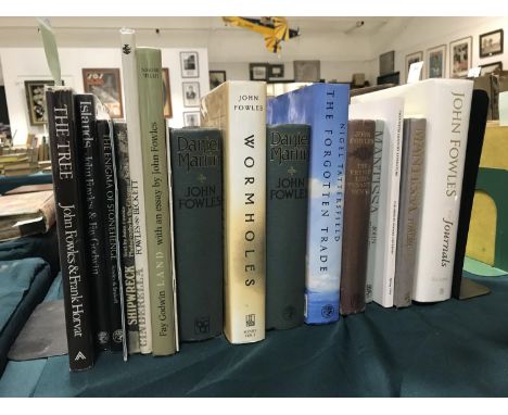 Fowles, John. Cinderella, 1974; Shipwreck, 1974; The Tree, dust-jacket torn and repaired, 1979; Islands, 1978; The Enigma of 