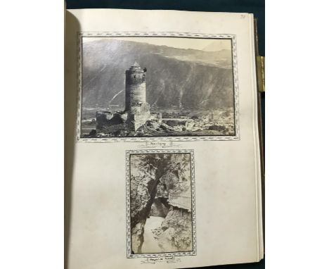 European Tour 'Golden Days'. Two manuscript volumes detailing the travels of Louey and Thomas Lea documented and dedicated to