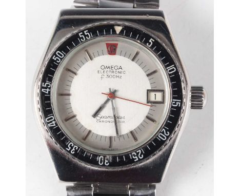 An Omega Electronic F300 Hz Seamaster Chronometer stainless steel gentleman's bracelet wristwatch, Ref. 198.0016, circa 1972,