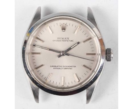 A Rolex Oyster Perpetual stainless steel gentleman's wristwatch, Ref. 1002, circa 1974, with signed and jewelled 1570 caliber