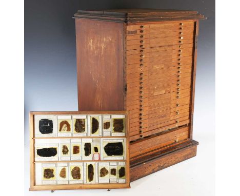 A collection of approximately 810 microscope specimen slides, late Victorian and later, a large proportion with Norman Prepar