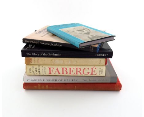 A collection of silver-related reference books, including: Jones, A. E., Old English Gold Plate, 1907, Lawson, T. J., Charles