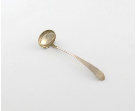 An early 19th century Scottish provincial silver Celtic Point pattern toddy ladle, by William Jamieson, Aberdeen circa 1810, 