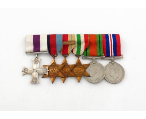 The Immediate North African Military Cross group of six medals, awarded to Lieutenant Bruce Robertson Hobbs, 9th King's Own Y