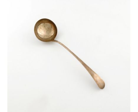 A George III silver Old English pattern soup ladle, by Hester Bateman, London 1783, circular bowl, plain terminal, approx. we