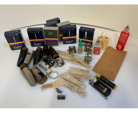 Box Containing Clarinet Reeds, Mouthpieces etc 