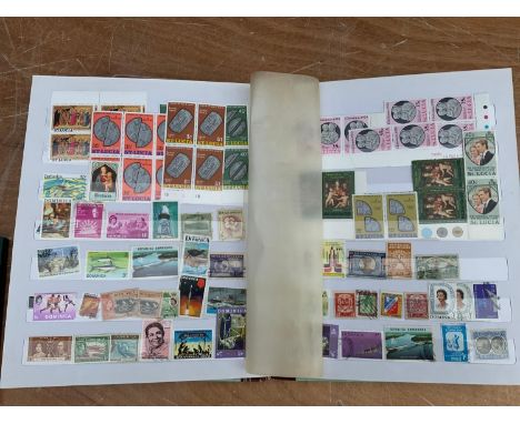 Old Stock Book of Commonwealth Stamps plus Old Stamp Album Unremaindered Collection 