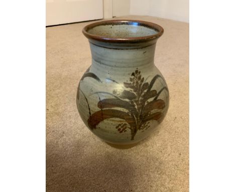 Studio Pottery Vase - David Leach - 29cm - Crack to Neck 