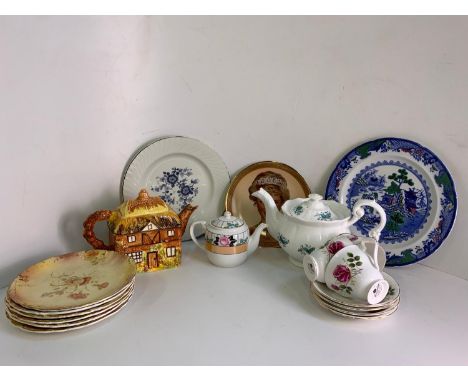 Cottage Teapot and Other China