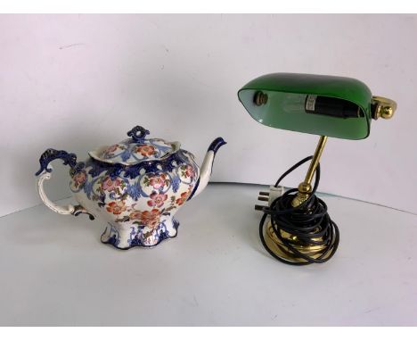 Small Bankers Lamp and Teapot - A/F 