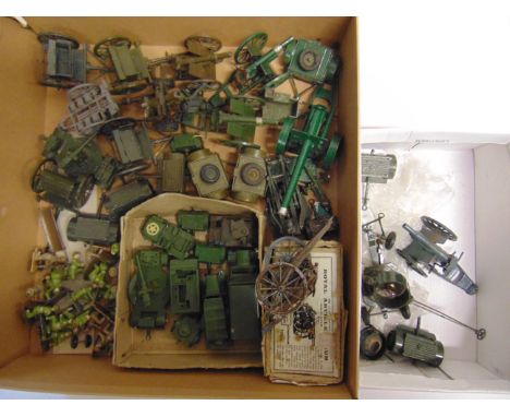 ASSORTED DIECAST MILITARY VEHICLES, ARTILLERY PIECES &amp; MODEL VEHICLES  variable condition, most with added paint detail o