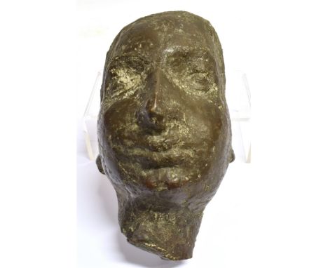 MEERA MUKHERJEE (INDIAN, 1923-1998)  Bronze study of a head,  24.5cm high.