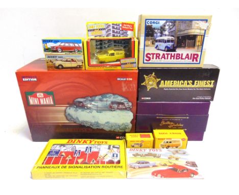 ASSORTED DIECAST MODEL VEHICLES  by Atlas Dinky, Corgi and Lledo, most mint or near mint, each boxed, (10).