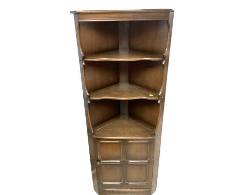 Ercol two height corner cupboard, 183.5cm high