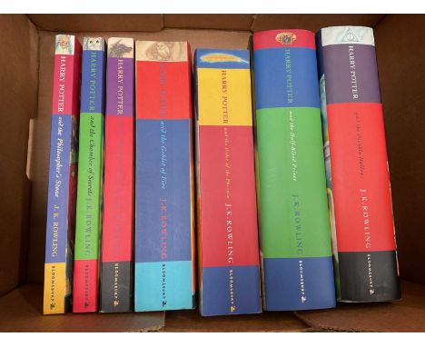 Seven Harry Potter books including First Editions