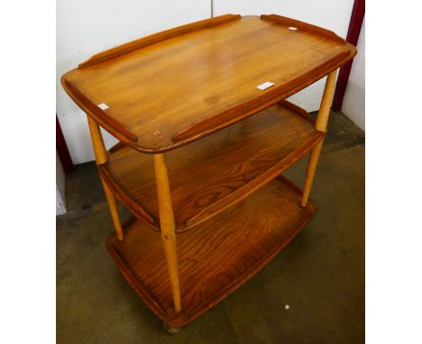 An Ercol elm and beech Windsor trolley 