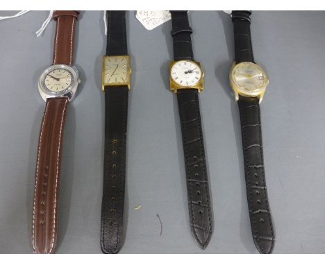 Four assorted manual wind wristwatches Condition report: All working 