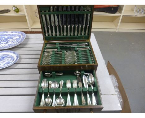 A canteen of cutlery - EPNS. Harrison Bros and Howson. Each blade stamped Cutlers to His Late Majesty George Vl, Complete set