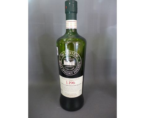 The Scotch Malt Whiskey Society single cask 70cl bottle of Whiskey no 1.196 57.2%